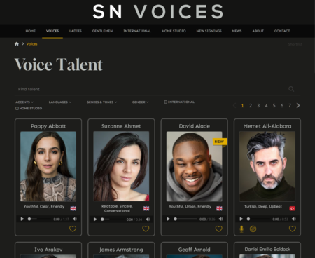 Talent Listing