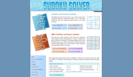 Sudoku Solver Home Page